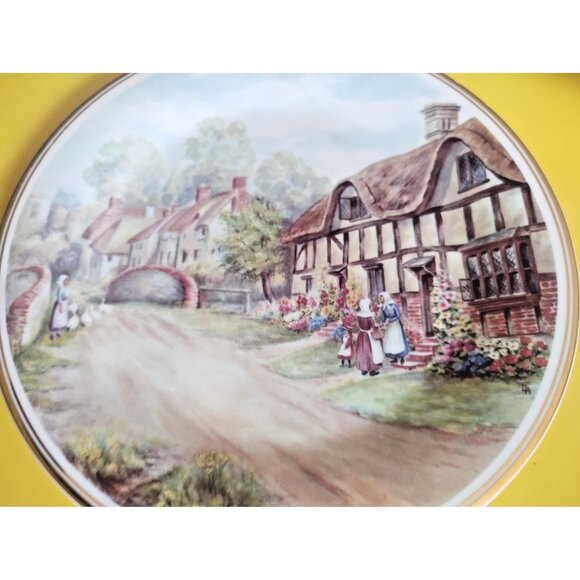 Fenton Bone China England Cabinet Plate 10 1/2 Poppleton Passing the time of day - Picture 8 of 10